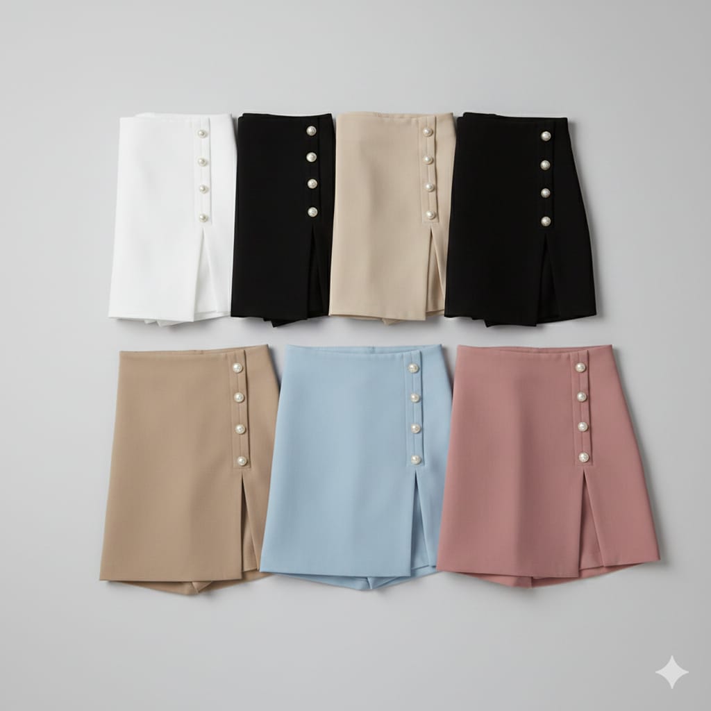 Falda short Perlas