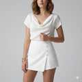 Falda short Perlas